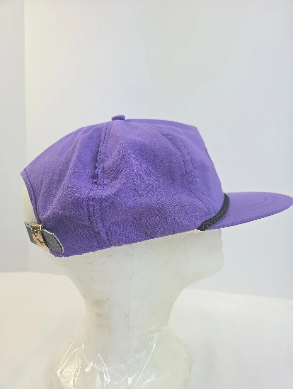 Rare VTG 90's CSC Transportation Purple Leather Adjustable Strap Hat